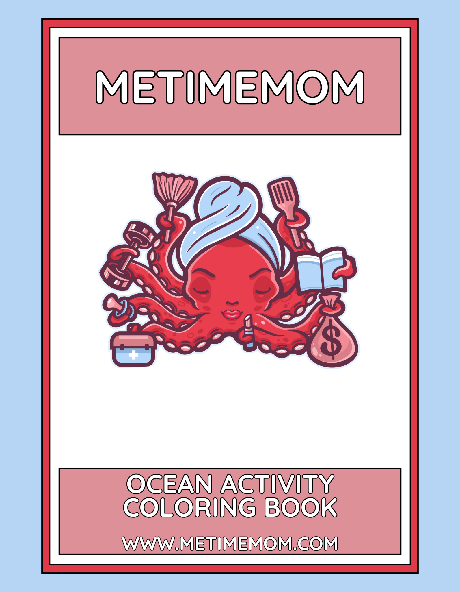 MeTimeMom Ocean Activity Coloring Book - MeTimeMom